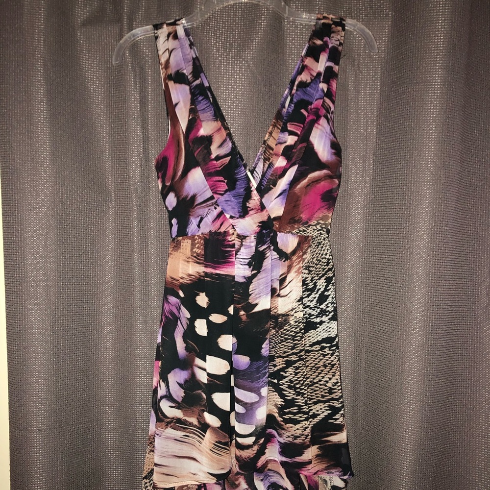 Thick strap multi-colored dress